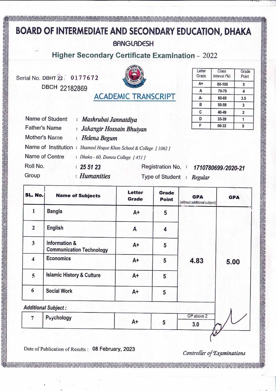 4. Photocopies of your last three grade reports.