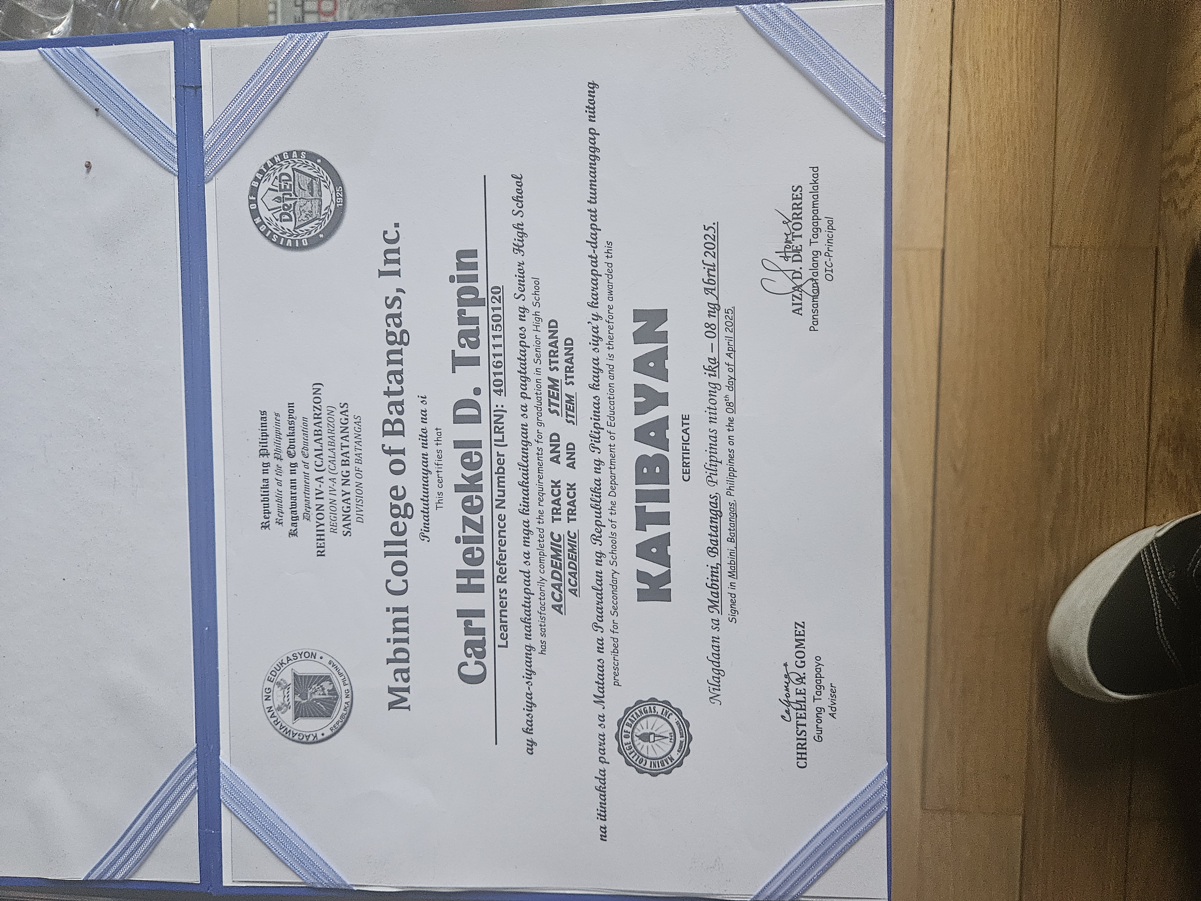 5. Photocopies of degrees / diplomas.